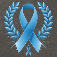 Blue Ribbon Prostate Cancer Awareness Survivor Cotton Canvas Backpack