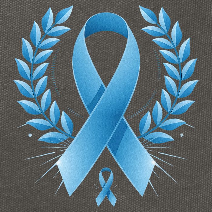 Blue Ribbon Prostate Cancer Awareness Survivor Cotton Canvas Backpack