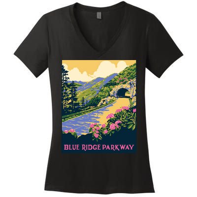 Blue Ridge Parkway Women's V-Neck T-Shirt