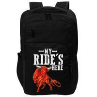 Bull Riding PBR Rodeo Bull Riders For Western Ranch Cowboys Impact Tech Backpack