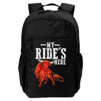 Bull Riding PBR Rodeo Bull Riders For Western Ranch Cowboys Daily Commute Backpack