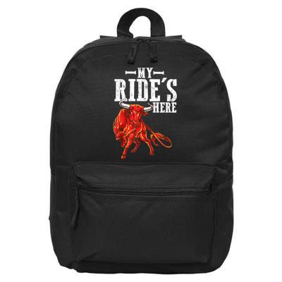 Bull Riding PBR Rodeo Bull Riders For Western Ranch Cowboys 16 in Basic Backpack