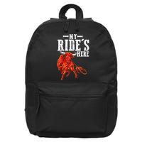 Bull Riding PBR Rodeo Bull Riders For Western Ranch Cowboys 16 in Basic Backpack