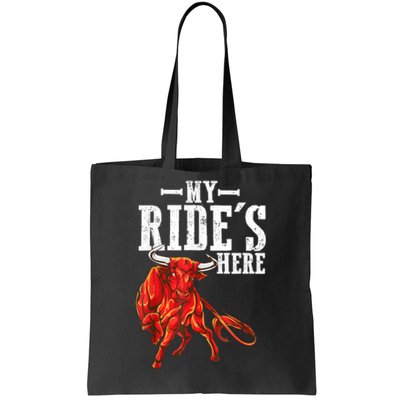 Bull Riding PBR Rodeo Bull Riders For Western Ranch Cowboys Tote Bag