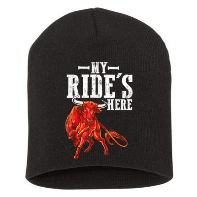Bull Riding PBR Rodeo Bull Riders For Western Ranch Cowboys Short Acrylic Beanie