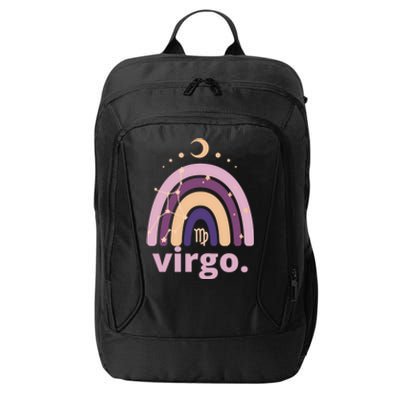 Boho Rainbow Pink Virgo Zodiac Sign Horoscope Birthday Gift City Backpack