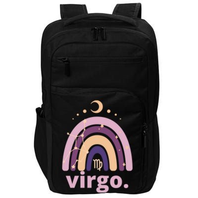 Boho Rainbow Pink Virgo Zodiac Sign Horoscope Birthday Gift Impact Tech Backpack