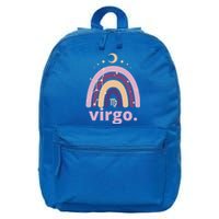 Boho Rainbow Pink Virgo Zodiac Sign Horoscope Birthday Gift 16 in Basic Backpack