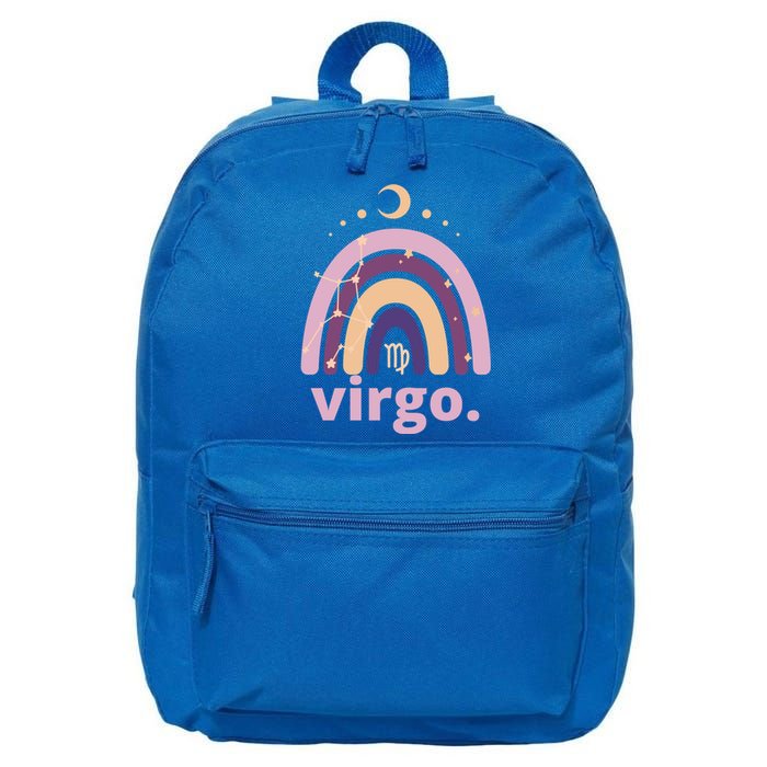 Boho Rainbow Pink Virgo Zodiac Sign Horoscope Birthday Gift 16 in Basic Backpack