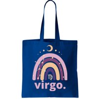 Boho Rainbow Pink Virgo Zodiac Sign Horoscope Birthday Gift Tote Bag