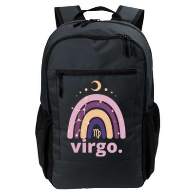 Boho Rainbow Pink Virgo Zodiac Sign Horoscope Birthday Gift Daily Commute Backpack