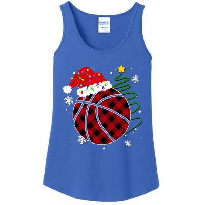 Buffalo Red Plaid Basketball Christmas Player Sport Xmas Gift Ladies Essential Tank