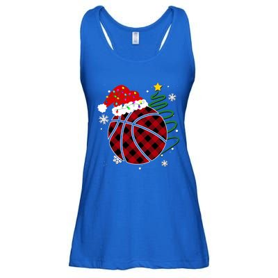 Buffalo Red Plaid Basketball Christmas Player Sport Xmas Gift Ladies Essential Flowy Tank