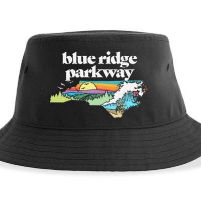 Blue Ridge Parkway North Carolinaretro Nature Sustainable Bucket Hat