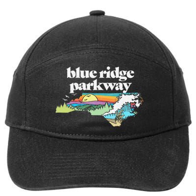 Blue Ridge Parkway North Carolinaretro Nature 7-Panel Snapback Hat