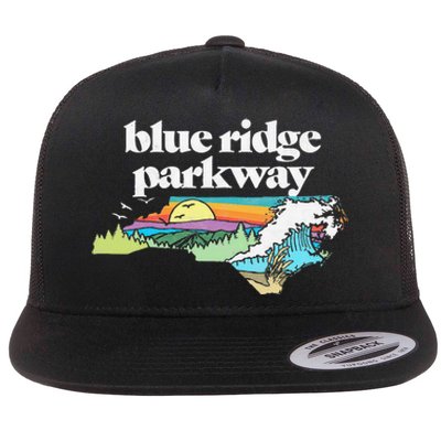 Blue Ridge Parkway North Carolinaretro Nature Flat Bill Trucker Hat