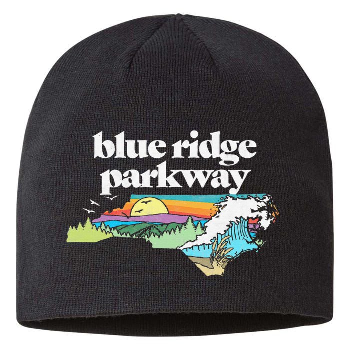 Blue Ridge Parkway North Carolinaretro Nature Sustainable Beanie