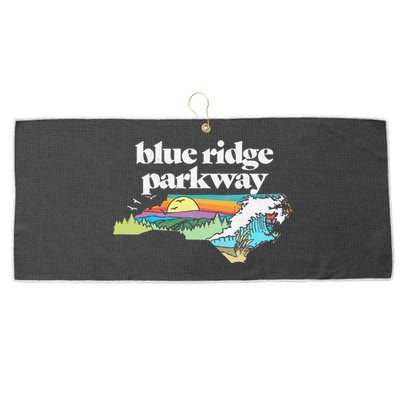 Blue Ridge Parkway North Carolinaretro Nature Large Microfiber Waffle Golf Towel