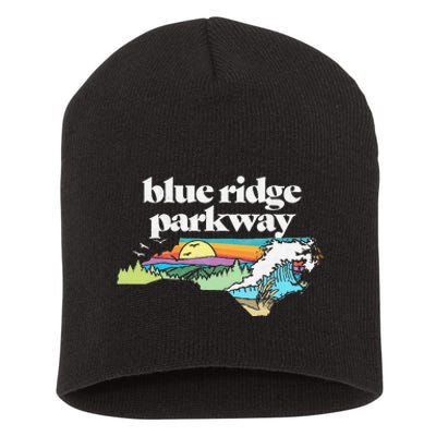 Blue Ridge Parkway North Carolinaretro Nature Short Acrylic Beanie