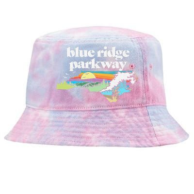 Blue Ridge Parkway North Carolinaretro Nature Tie-Dyed Bucket Hat