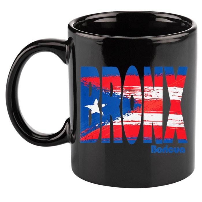 Boricua Roots Puerto Rico Pride PR Bronx Puerto Rico Flag 11oz C Handle Ceramic Mug