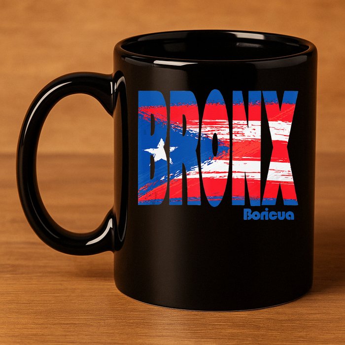 Boricua Roots Puerto Rico Pride PR Bronx Puerto Rico Flag 11oz C Handle Ceramic Mug