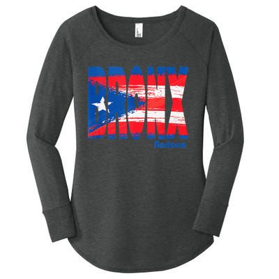 Boricua Roots Puerto Rico Pride PR Bronx Puerto Rico Flag Women's Perfect Tri Tunic Long Sleeve Shirt