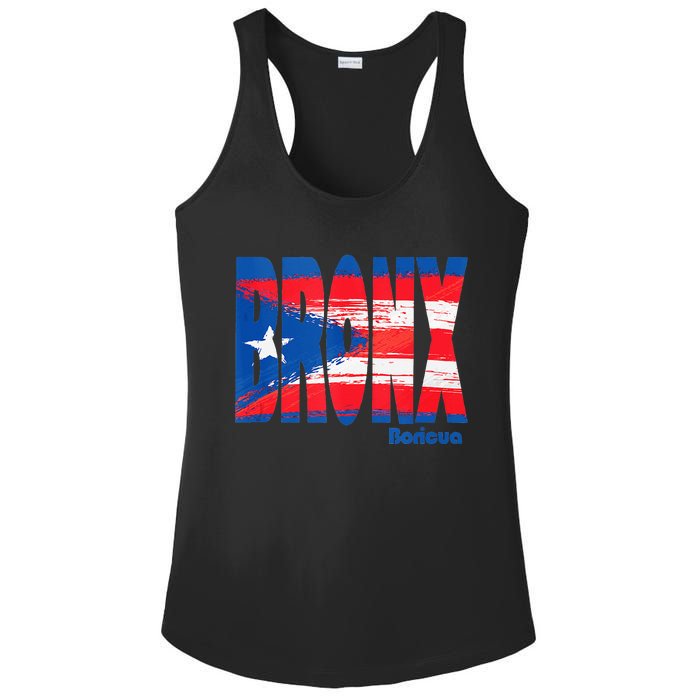 Boricua Roots Puerto Rico Pride PR Bronx Puerto Rico Flag Ladies PosiCharge Competitor Racerback Tank