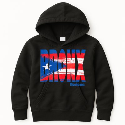 Boricua Roots Puerto Rico Pride PR Bronx Puerto Rico Flag Kids Hoodie
