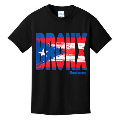 Boricua Roots Puerto Rico Pride PR Bronx Puerto Rico Flag Kids T-Shirt