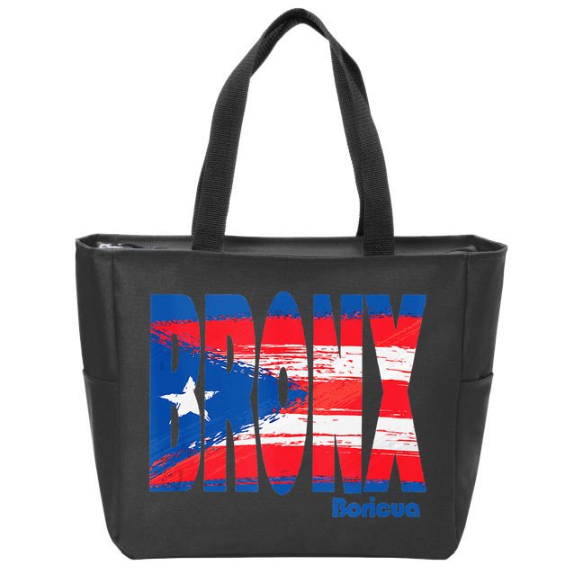 Boricua Roots Puerto Rico Pride PR Bronx Puerto Rico Flag Zip Tote Bag