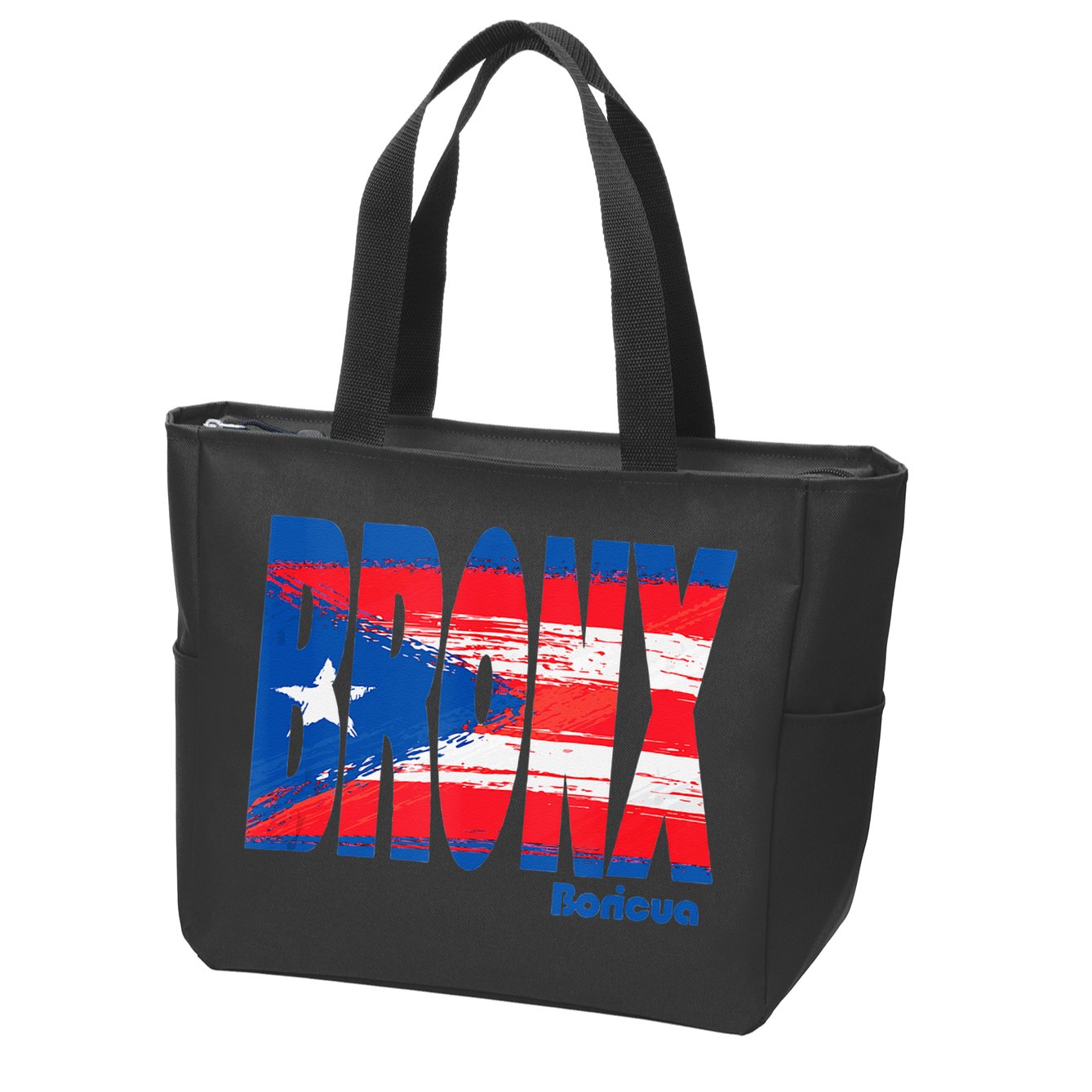 Boricua Roots Puerto Rico Pride PR Bronx Puerto Rico Flag Zip Tote Bag
