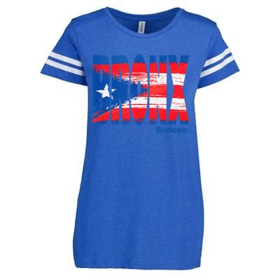 Boricua Roots Puerto Rico Pride PR Bronx Puerto Rico Flag Enza Ladies Jersey Football T-Shirt