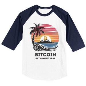 Bitcoin Retirement Plan Btc Crypto Trading Cryptocurrency Baseball Sleeve Shirt