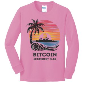 Bitcoin Retirement Plan Btc Crypto Trading Cryptocurrency Kids Long Sleeve Shirt