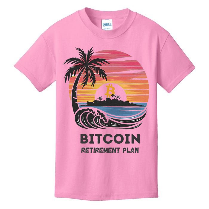 Bitcoin Retirement Plan Btc Crypto Trading Cryptocurrency Kids T-Shirt