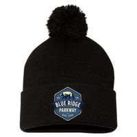 Blue Ridge Parkway BRP North Carolina And Virginia Design Pom Pom 12in Knit Beanie