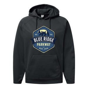 Blue Ridge Parkway Brp North Carolina And Virginia Performance Fleece Hoodie