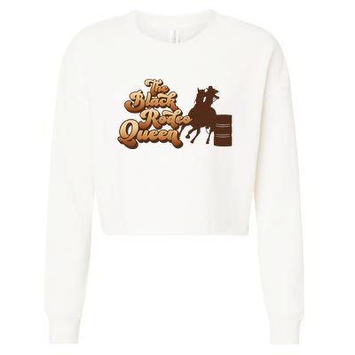 Black Rodeo Queen Barrel Racing African American Cowgirl Cropped Pullover Crew