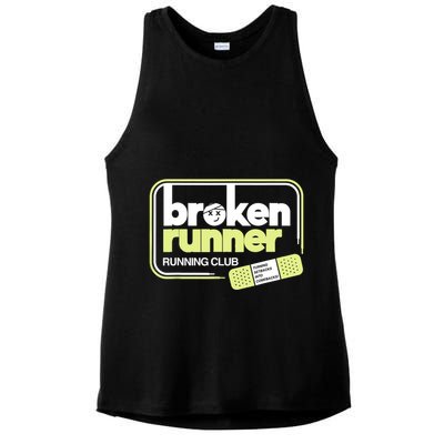 Broken Runner Running Club Turning Setbacks Into Comebacks Ladies PosiCharge Tri-Blend Wicking Tank