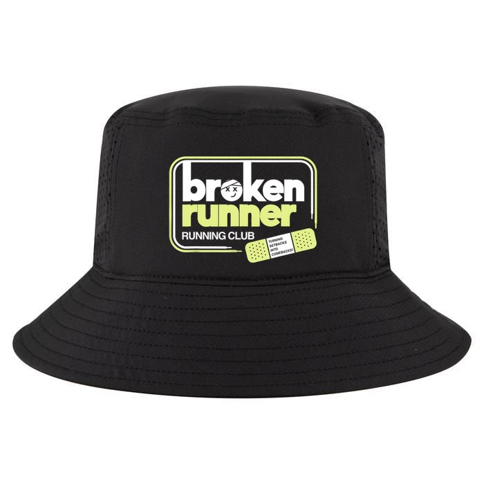 Broken Runner Running Club Turning Setbacks Into Comebacks Cool Comfort Performance Bucket Hat