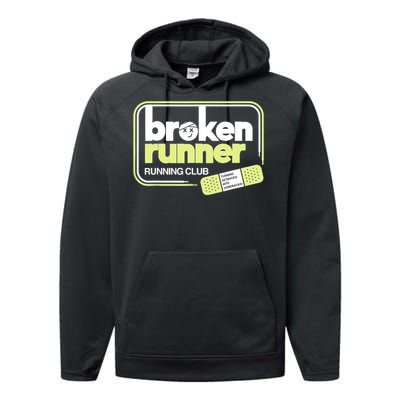 Broken Runner Running Club Turning Setbacks Into Comebacks Performance Fleece Hoodie