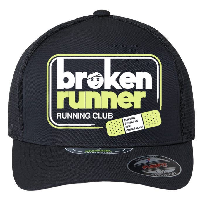 Broken Runner Running Club Turning Setbacks Into Comebacks Flexfit Unipanel Trucker Cap