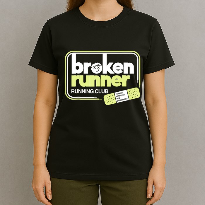 Broken Runner Running Club Turning Setbacks Into Comebacks T-Shirt