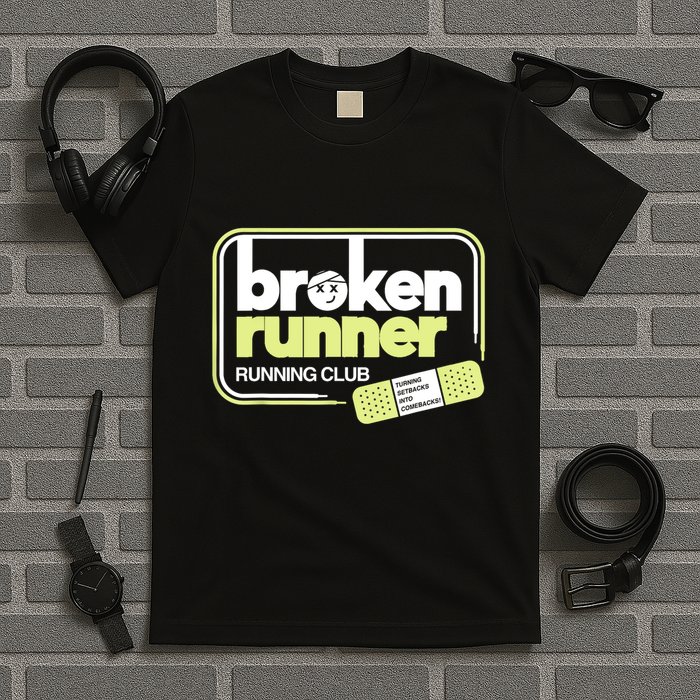 Broken Runner Running Club Turning Setbacks Into Comebacks T-Shirt