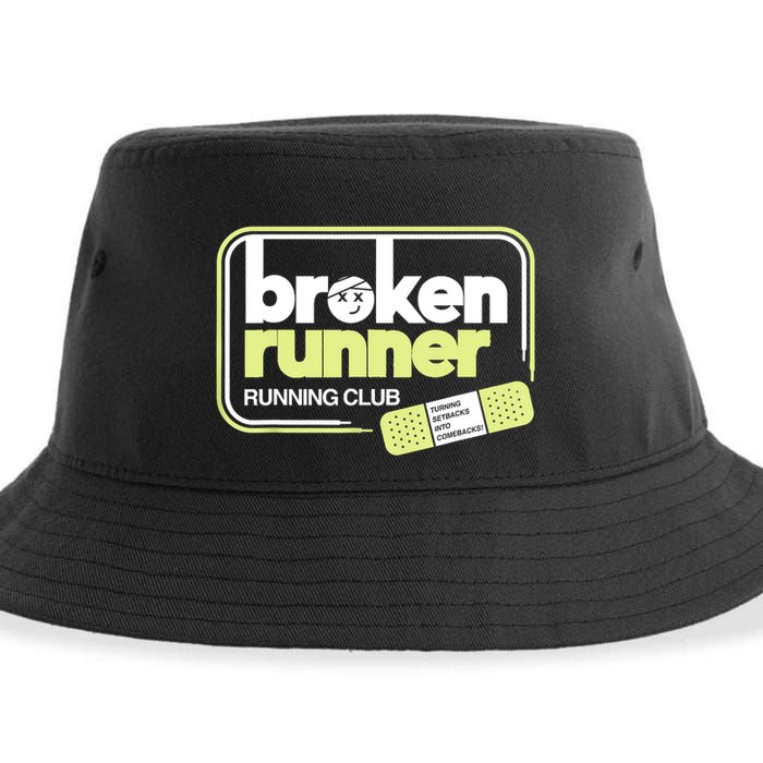 Broken Runner Running Club Turning Setbacks Into Comebacks Sustainable Bucket Hat