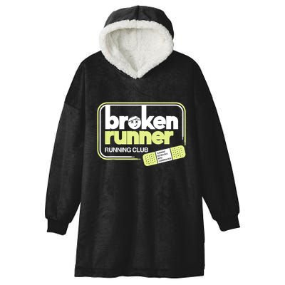 Broken Runner Running Club Turning Setbacks Into Comebacks Hooded Wearable Blanket