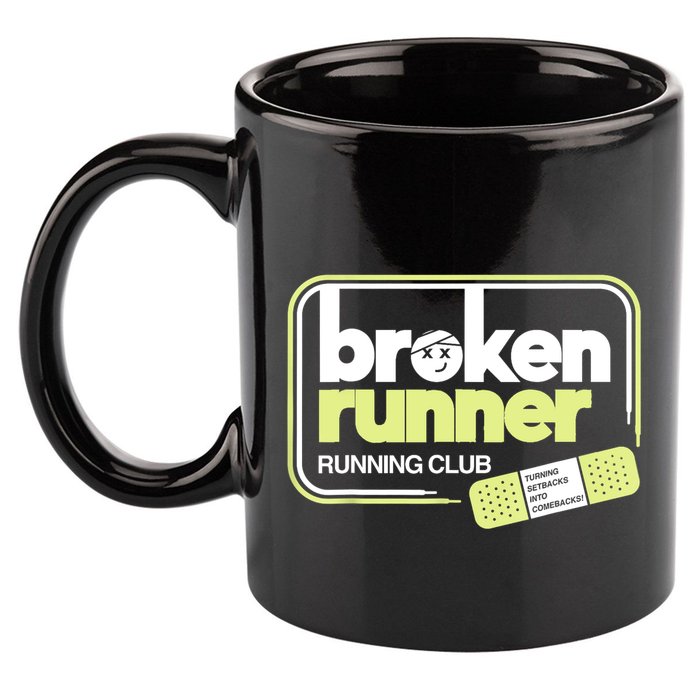 Broken Runner Running Club Turning Setbacks Into Comebacks 11oz C Handle Ceramic Mug