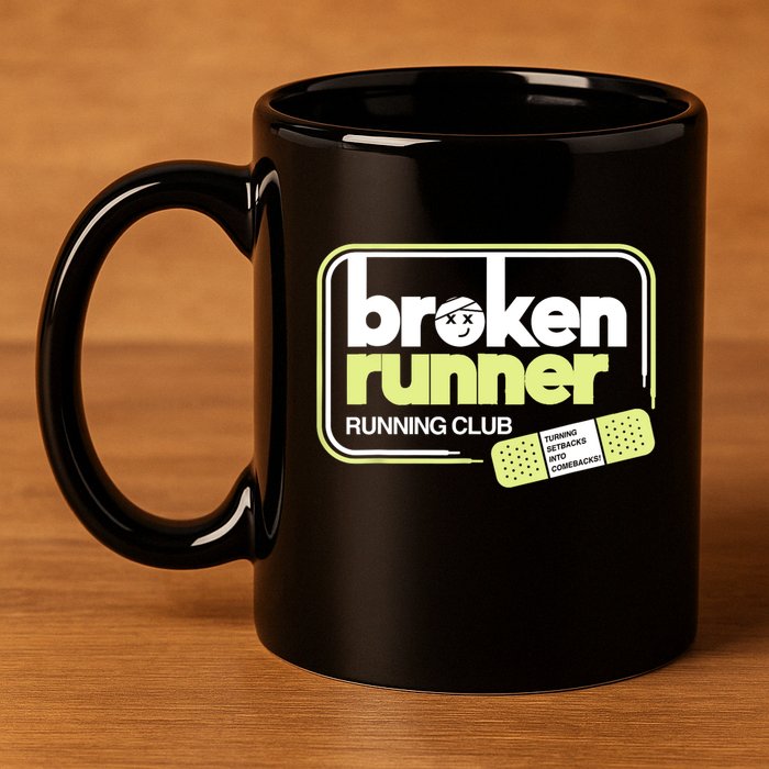 Broken Runner Running Club Turning Setbacks Into Comebacks 11oz C Handle Ceramic Mug
