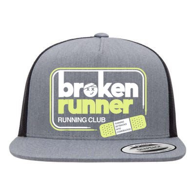 Broken Runner Running Club Turning Setbacks Into Comebacks Flat Bill Trucker Hat